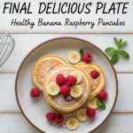 healthy banana raspberry pancakes